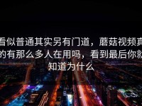 看似普通其实另有门道，蘑菇视频真的有那么多人在用吗，看到最后你就知道为什么
