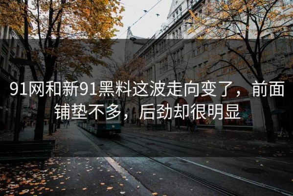 91网和新91黑料这波走向变了，前面铺垫不多，后劲却很明显