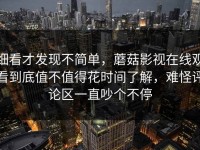 细看才发现不简单，蘑菇影视在线观看到底值不值得花时间了解，难怪评论区一直吵个不停