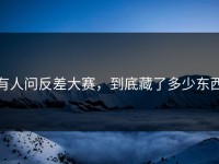 有人问反差大赛，到底藏了多少东西
