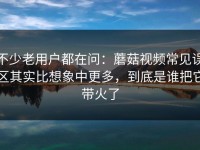 不少老用户都在问：蘑菇视频常见误区其实比想象中更多，到底是谁把它带火了
