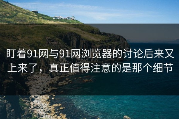 盯着91网与91网浏览器的讨论后来又上来了，真正值得注意的是那个细节