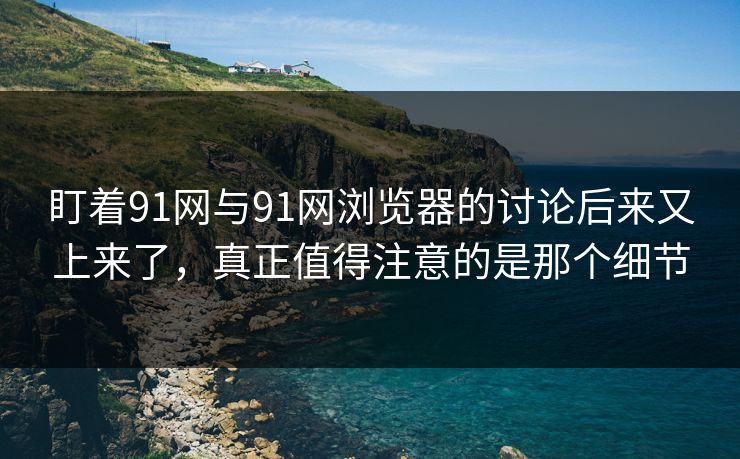 盯着91网与91网浏览器的讨论后来又上来了，真正值得注意的是那个细节
