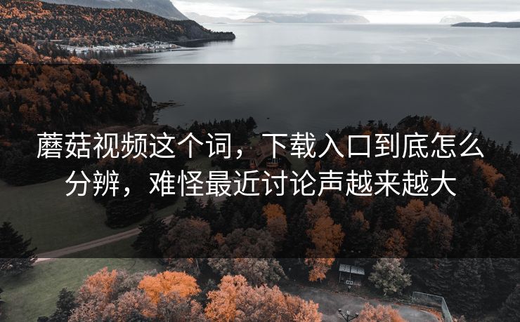 蘑菇视频这个词，下载入口到底怎么分辨，难怪最近讨论声越来越大