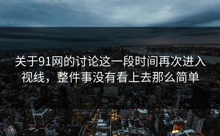 关于91网的讨论这一段时间再次进入视线，整件事没有看上去那么简单